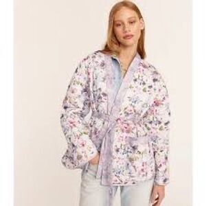 Flora Obscura X J.Crew quilted reversible wrap jacket with PrimaLoft L